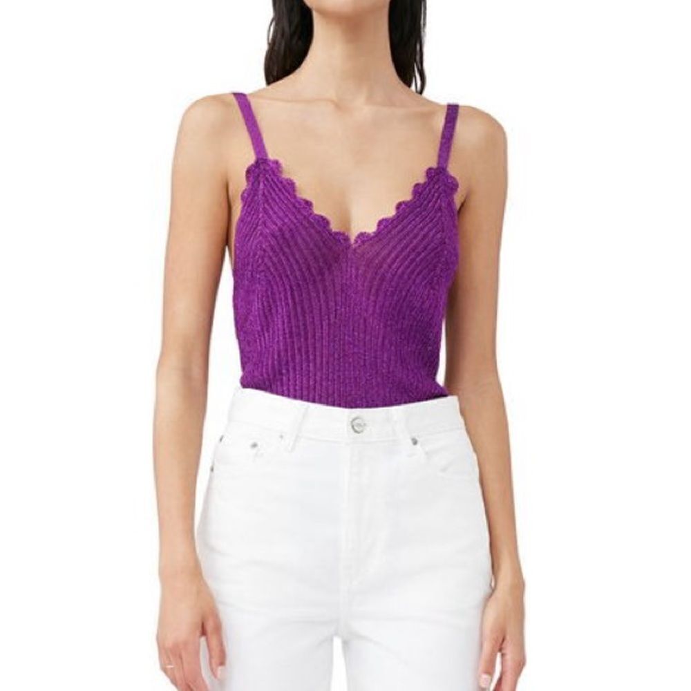 GANNI Metallic Strap Top